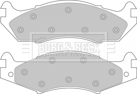BORG & BECK Комплект тормозных колодок, дисковый тормоз BBP1566